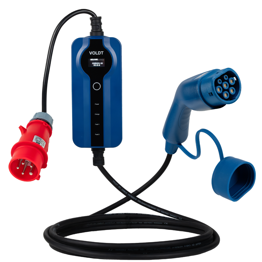 Voldt® Transportabel lader til bil CEE | 3 faset | 8A-16A | 11kW + APP