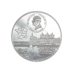 CHATEAU DE CHAMBORD 5 Oz Silver Coin $25 Cook Islands 2024