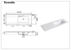 Composizione vasca DX 4 pezzi CORDELIA-41 | Rovere rio