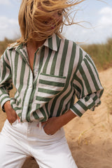 Green Striped Benza Shirt