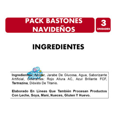 Bastones De Caramelos Especial Navidad  (pack De 3 Cajas)