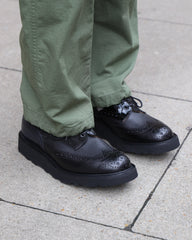 Multi-Tone Derby – Black Leather