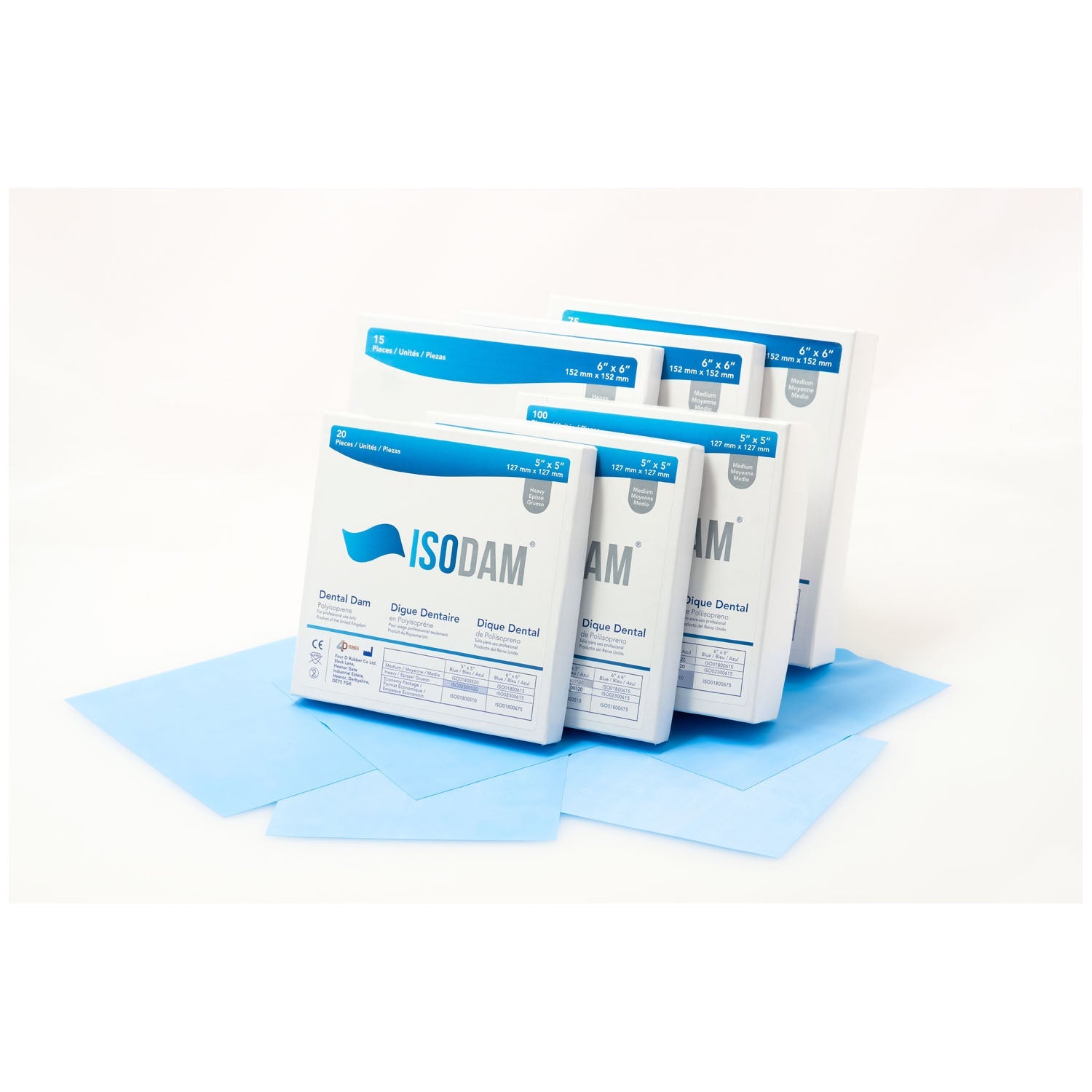ECONOMY PKG: 5" X 5" BLUE, MEDIUM, 100 PIECES/BX, SOLD AS BOX FOUR 10001221