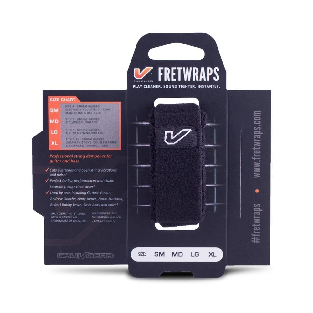 FretWrap Adjustable String Muter - Black - Small at Five Star Music 102 Maroondah Highway Ringwood Melbourne Music Guitar Store.
