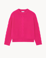 Pull en cachemire rose pour femme - Kujten packshot