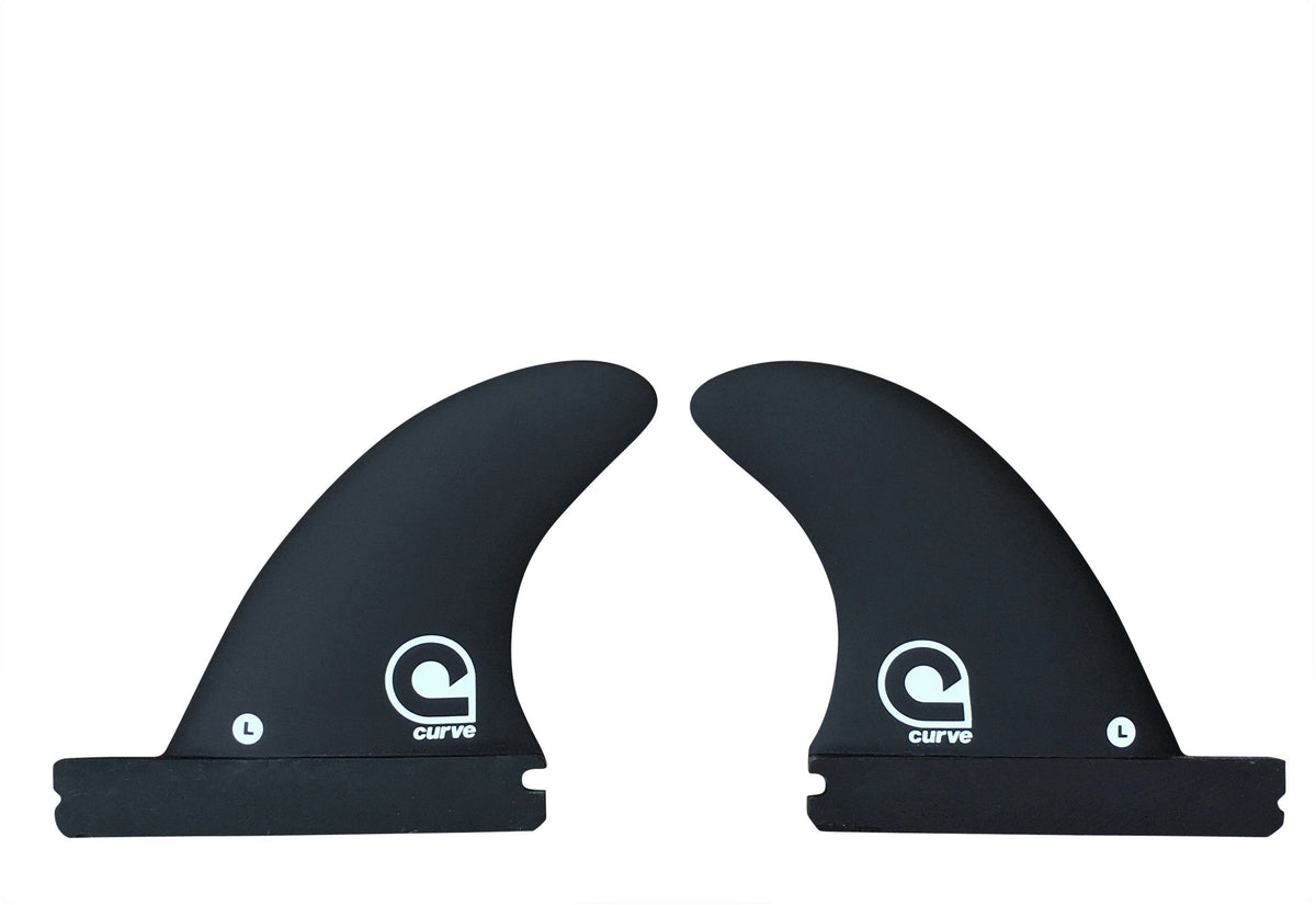 Fins Fibreglass Side Bites BLACK - Single Tab