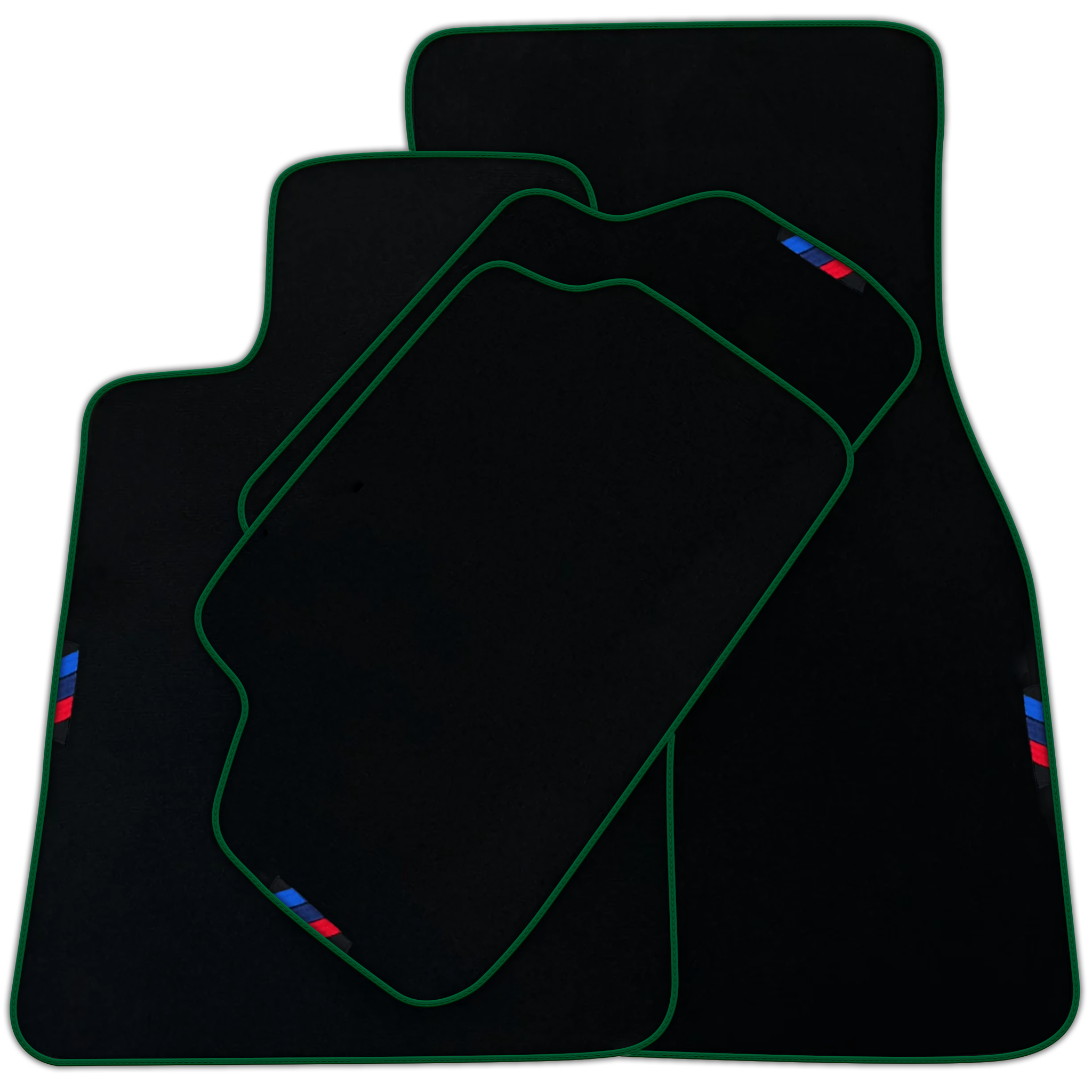 Black Mats For BMW 5 Series E61 Wagon | Red Trim | Various Trim Colors