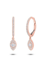 Evil Eye Drop Huggie Hoops