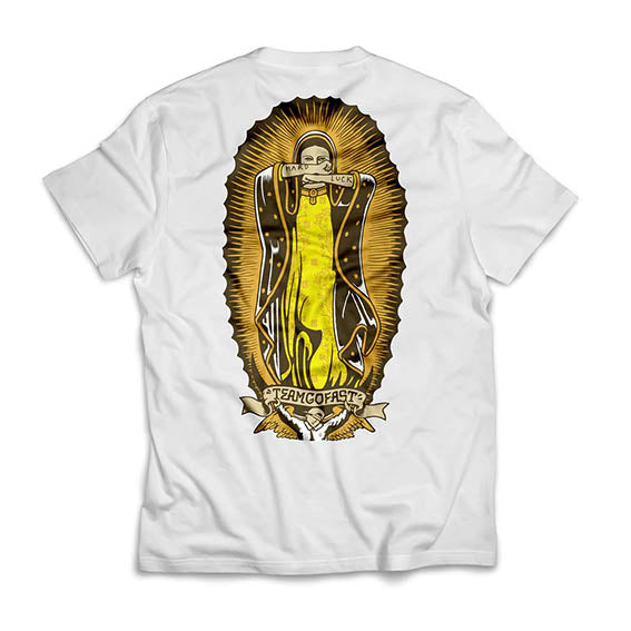 Camiseta Hard Luck Lady G Gold white