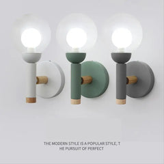 lampe de chevet nordique en verre design créatif pour salon et hôtel