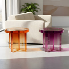 Holstebro Round Acrylic Side Table