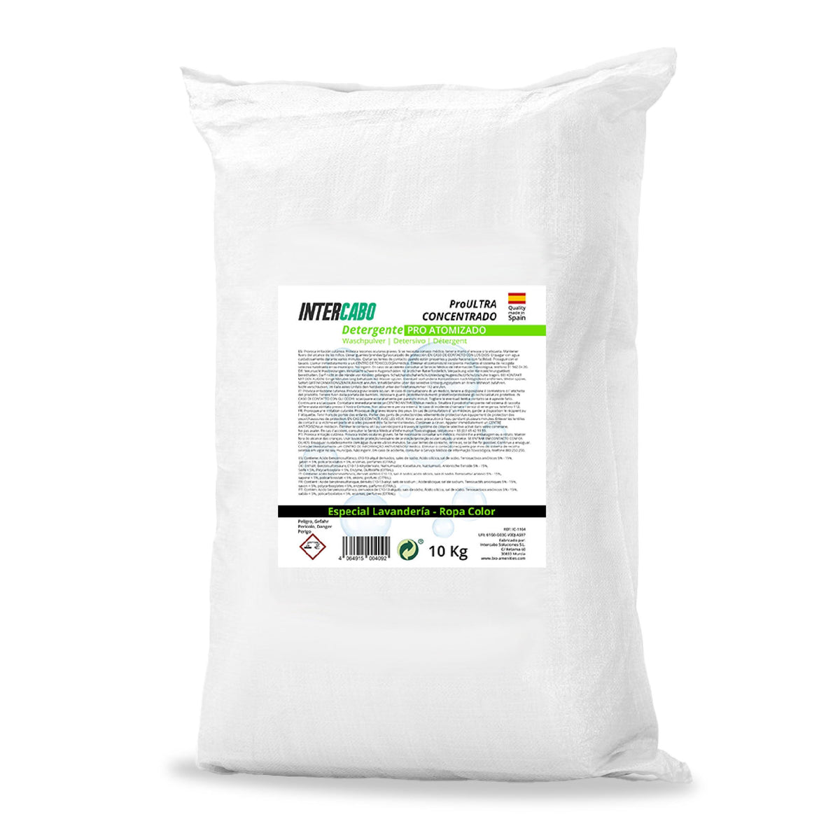 Detergente en polvo atomizado con oxigeno activo Calidad Máxima 40Kg - Ropa Color (4 sacos de 10Kg)