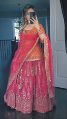 Dazzling Selfie Moments in Beautiful Lehenga Ensemble