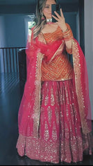 Dazzling Selfie Moments in Beautiful Lehenga Ensemble