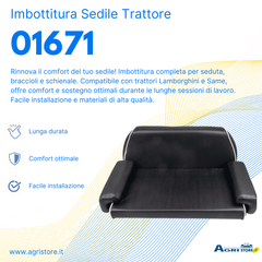 Imbottitura per sedili adattabile a trattori Lamborghini C553 e C653