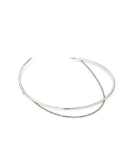 Jenny Bird Rill Choker in High Polish Silver - SWANK - Jewelry - 1