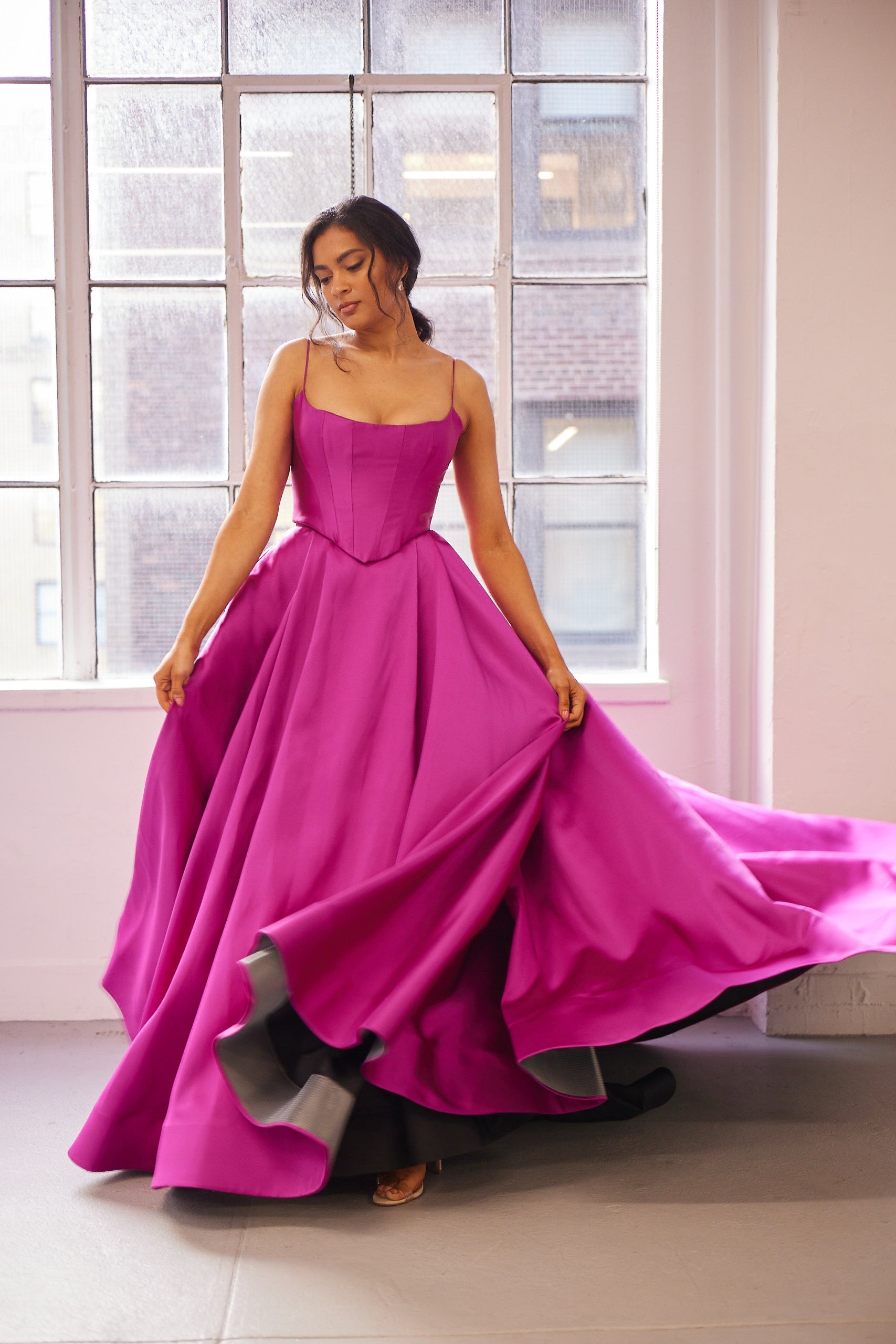 Jett wedding dress color hot pink