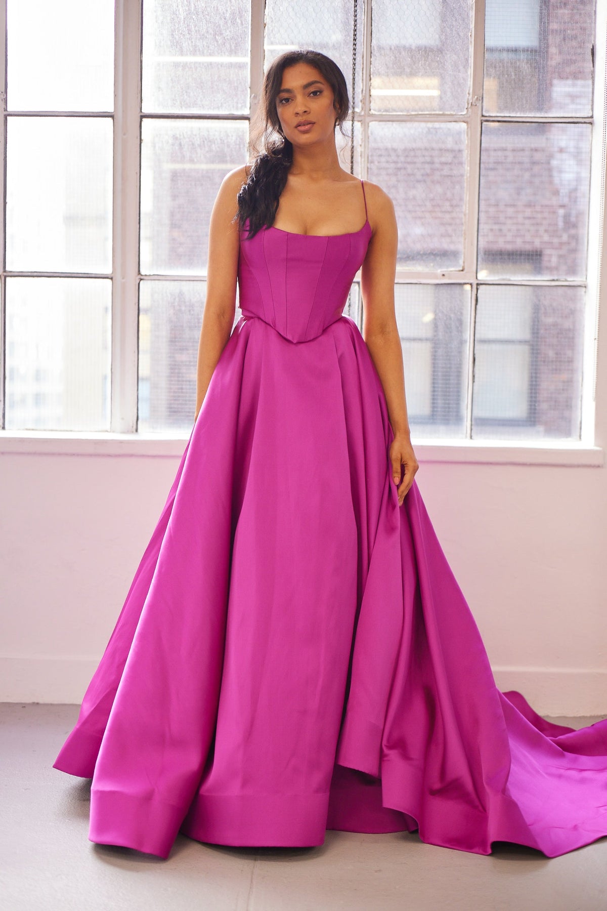 Jett wedding dress color hot pink