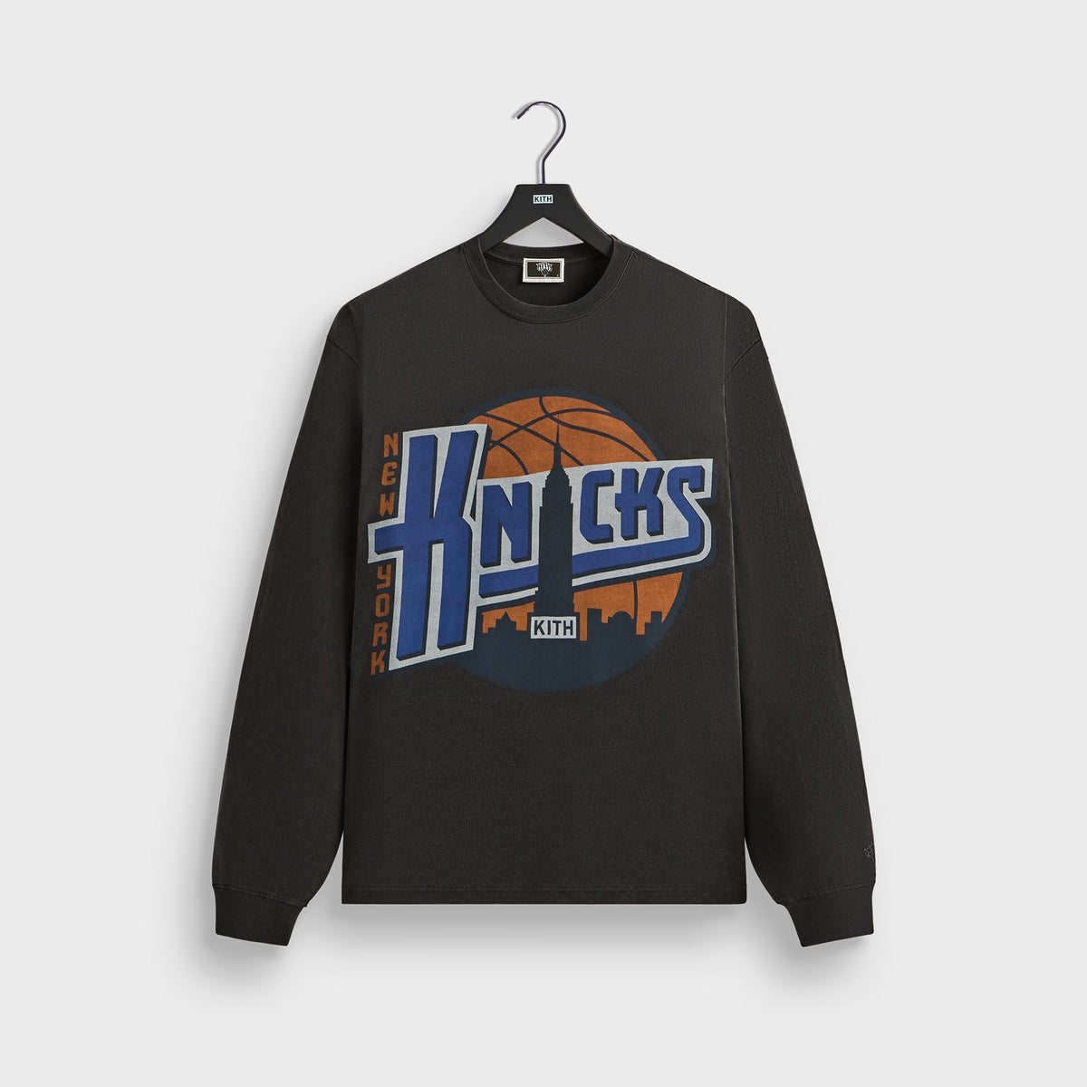Kith for the New York Knicks City Vintage Long Sleeve Tee - Black