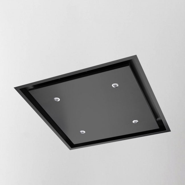 LUXAIR Cooker Hood LUXAIR 60cm x 60cm Premium Ceiling Cooker Hood with Wall Mounted External Motor in Matt Black || LA-60-ANZI-EXT-BLK IRWINS MEGASTORE