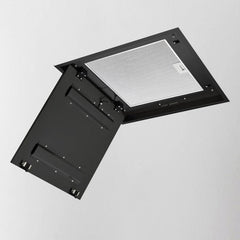 LUXAIR Cooker Hood LUXAIR 60cm x 60cm Premium Ceiling Cooker Hood with Wall Mounted External Motor in Matt Black || LA-60-ANZI-EXT-BLK IRWINS MEGASTORE