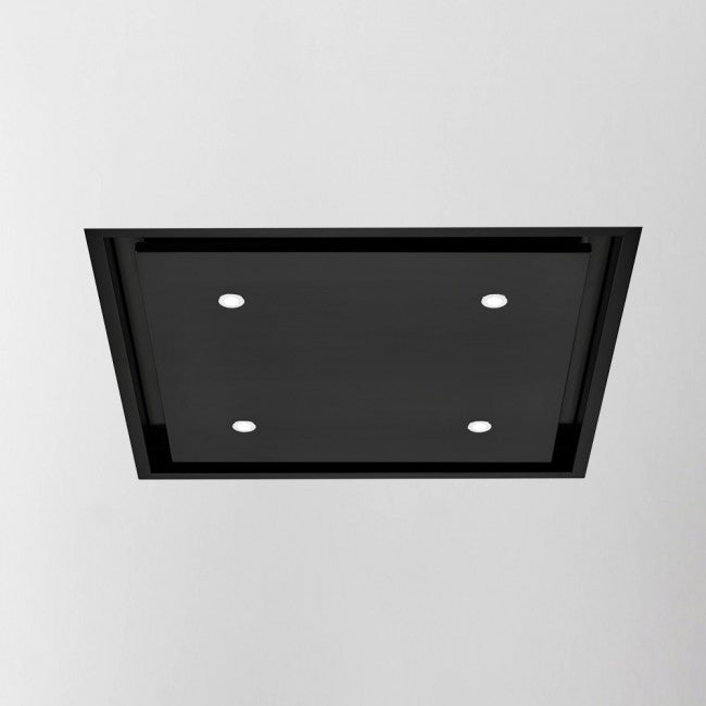 LUXAIR Cooker Hood LUXAIR 60cm x 60cm Premium Ceiling Cooker Hood with Wall Mounted External Motor in Matt Black || LA-60-ANZI-EXT-BLK IRWINS MEGASTORE