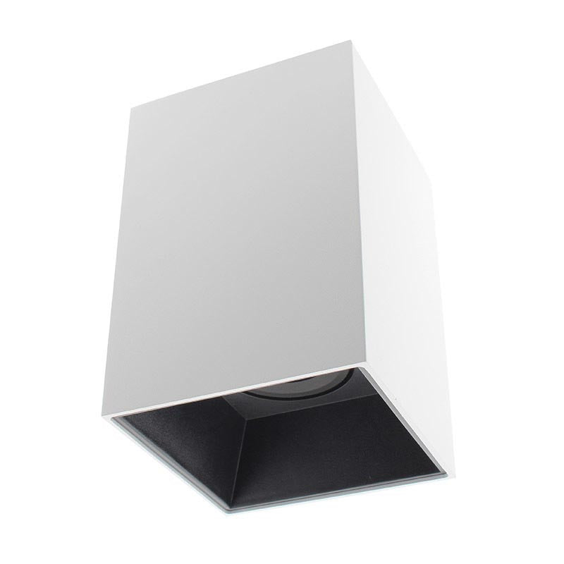Lámpara de techo blanca que permite alojar el LED profesional HOTEL SPOT LED de Ø55 de 9 ó 15W para la iluminación general de todo tipo de ambientes. De estilo minimalista fabricado en aluminio de alta calidad y lacado en color blanco mate. Permite su instalación en techo. Ideal para proyectos profesionales. Incluye reflector basculante.