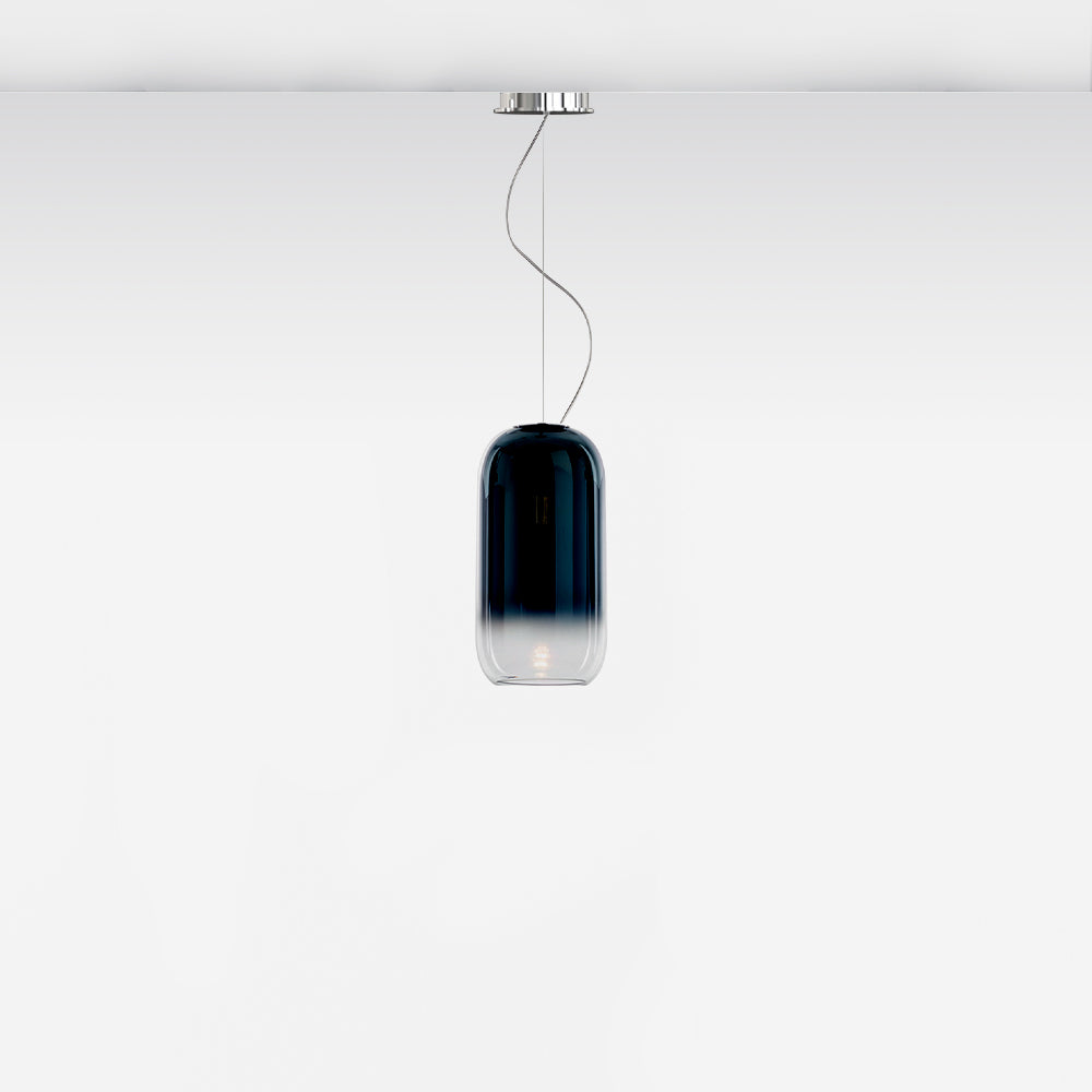 Artemide-Gople-1406058A-Gople Mini Suspension-Blue