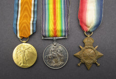 WWI Medal Trio - Expeditionary Force Canteens / Army Service Corps