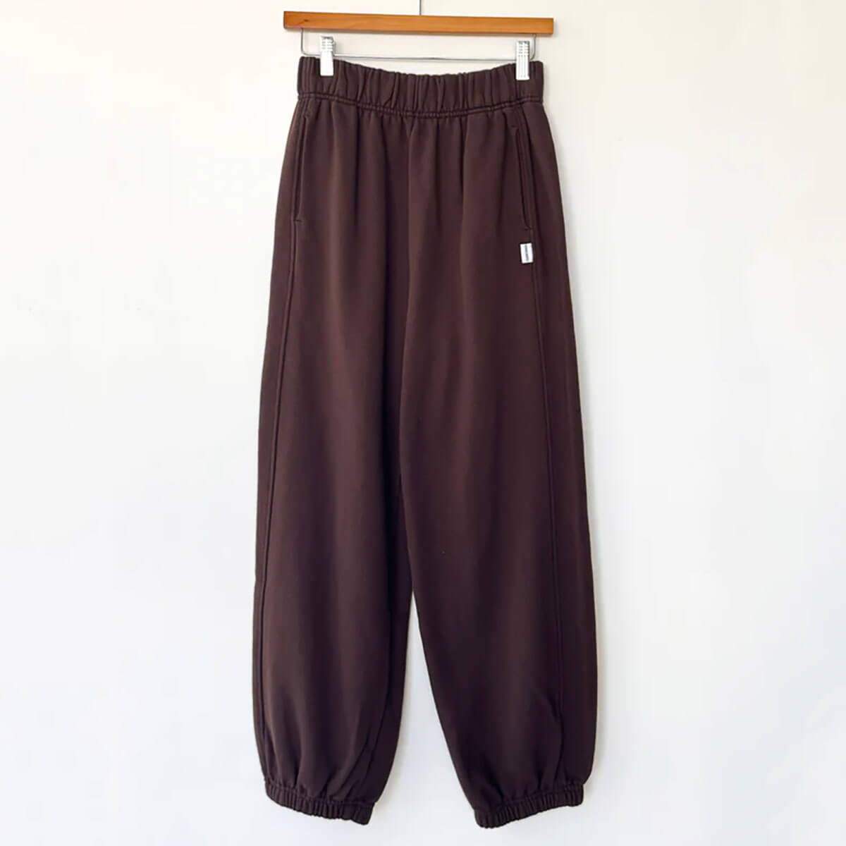 French Terry Balloon Pants in Cocoa Bean by Le Bon Shoppe