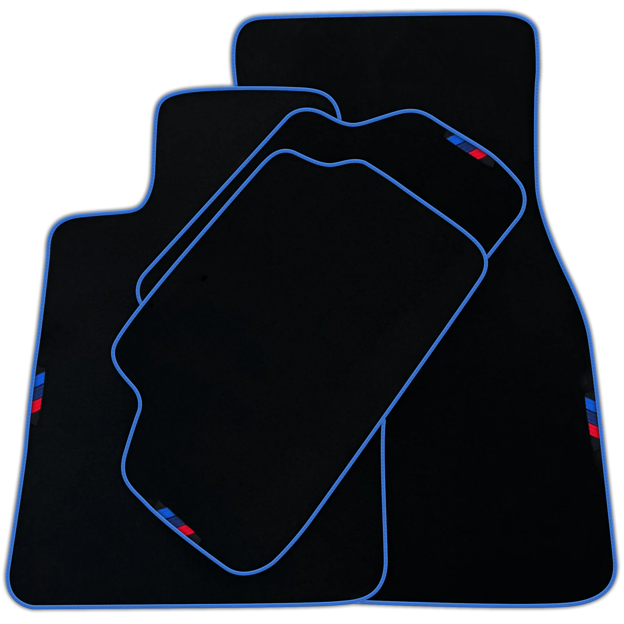 Black Mats For BMW 5 Series E61 Wagon | Red Trim | Various Trim Colors