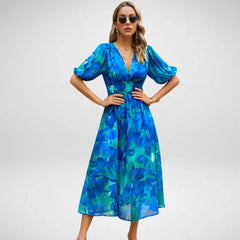 JO | Women's dress | Midi dresses | Elegant midi dresses with V-neckline