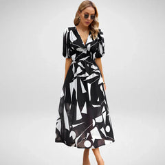 JO | Women's dress | Midi dresses | Elegant midi dresses with V-neckline