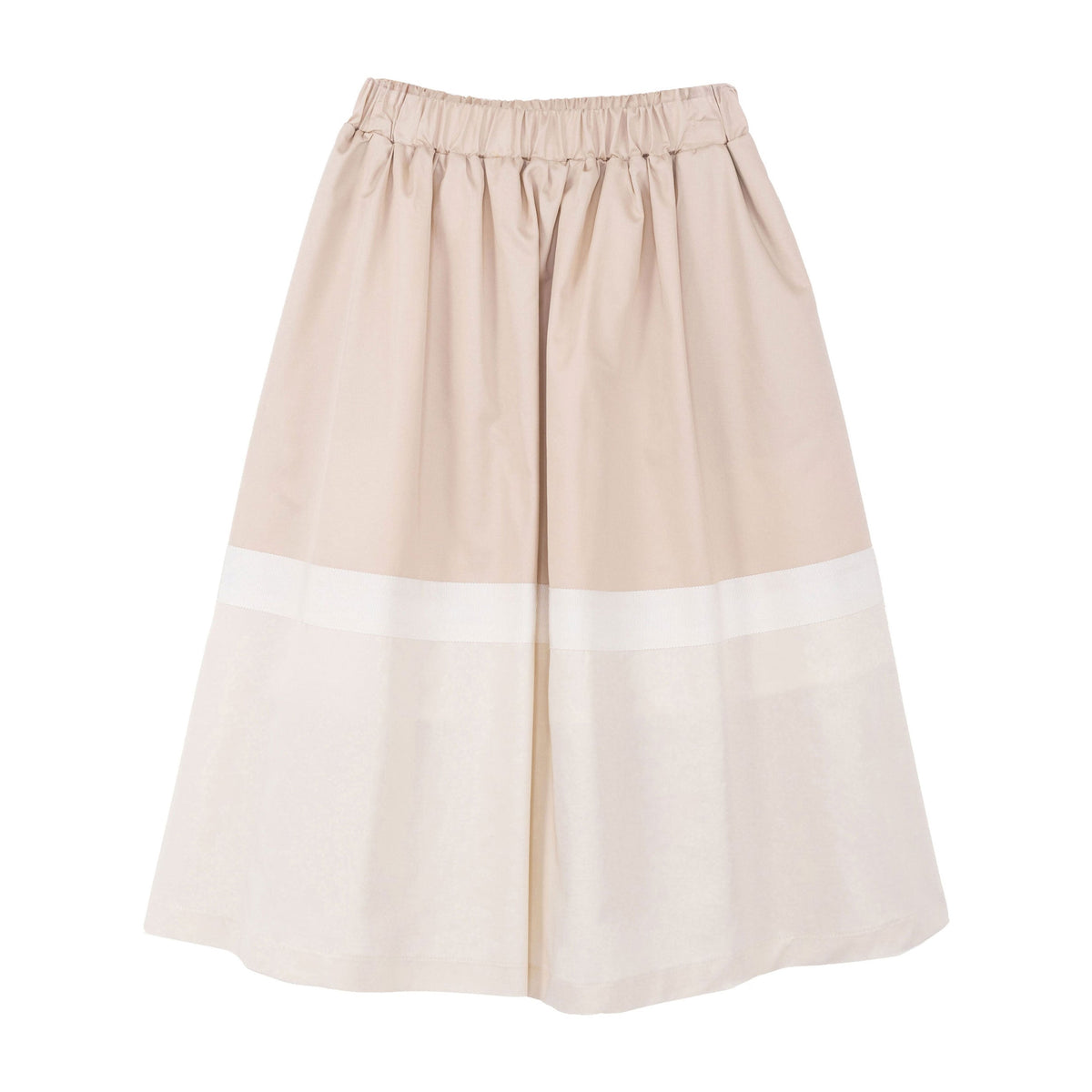 Mimisol Beige Color Block Maxi Skirt