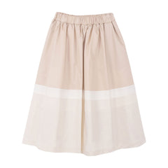 Mimisol Beige Color Block Maxi Skirt