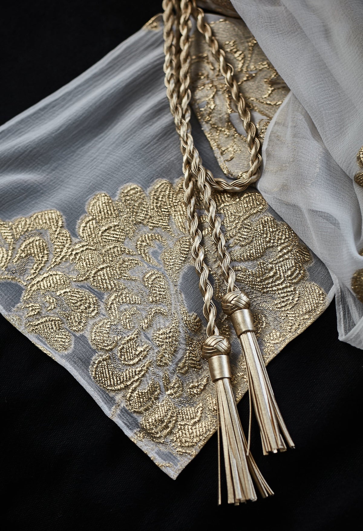 Leather Braided Belt with Tassels