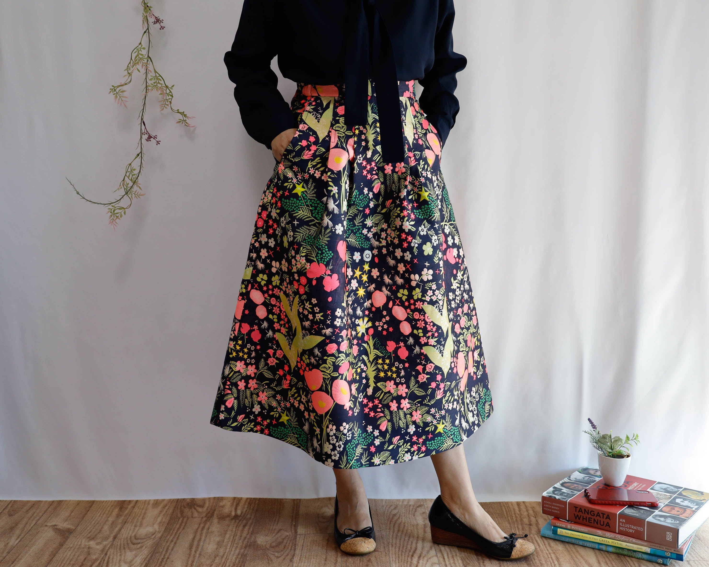 <S17A80> CRAZY WOVEN Skirt  -Length 80cm