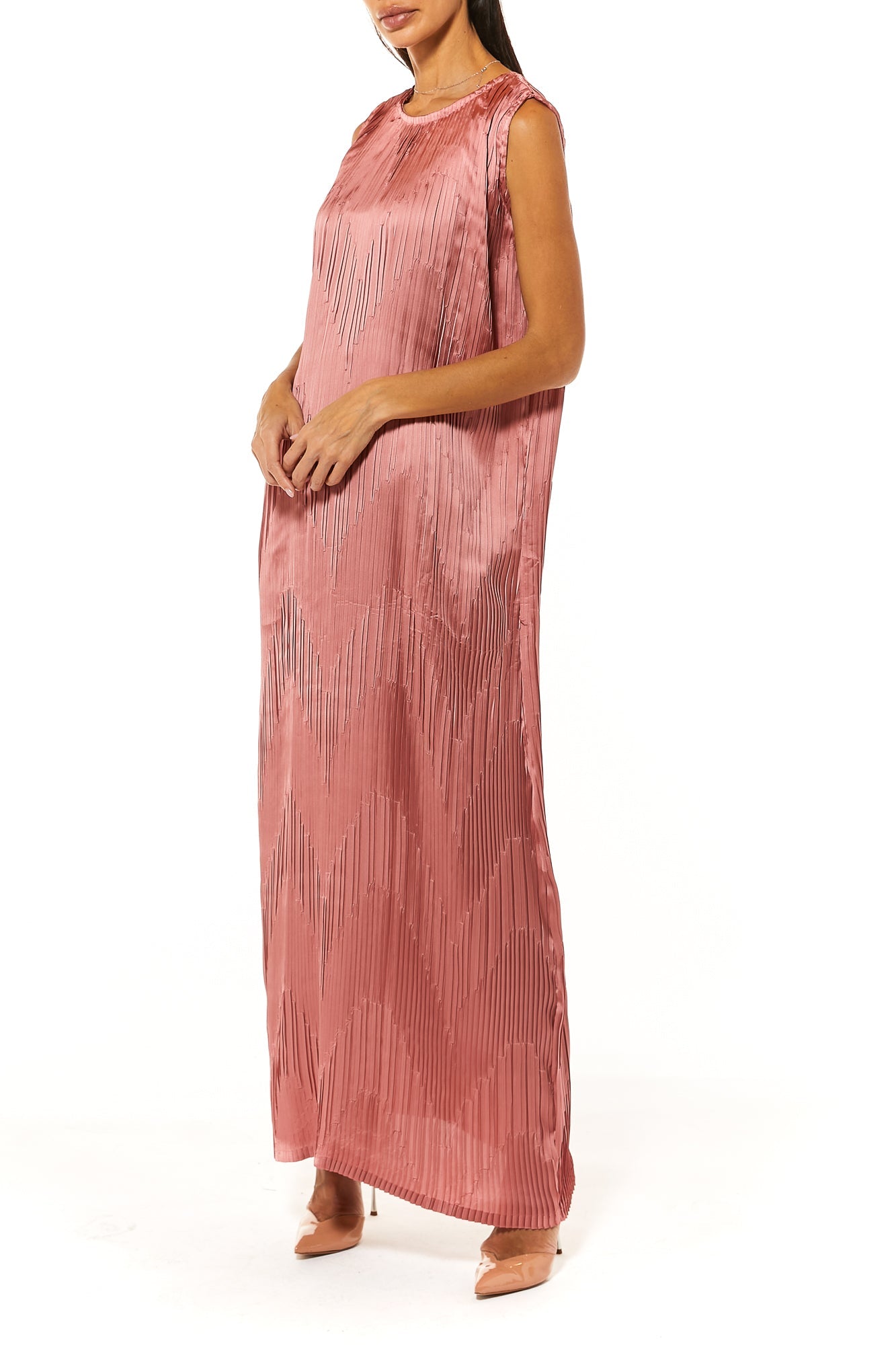 Dark Peach Under Dress (7475081216227) تحت عباية