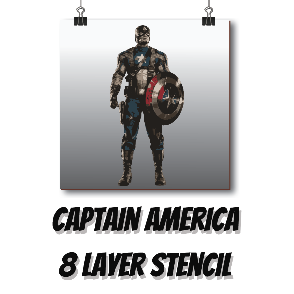 The Captain Multi Layer Stencil - Download or Pre-cut