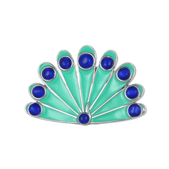 Miraculous Peacock Camouflage Brooch