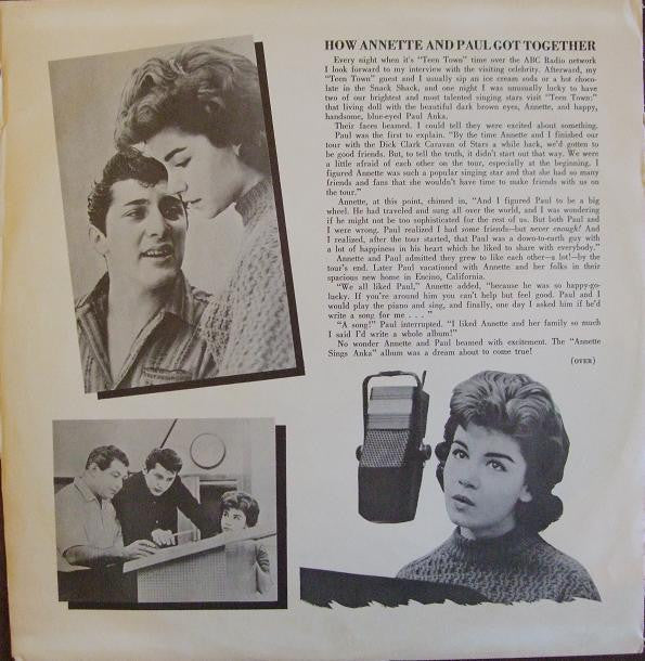 Annette (7) : Annette Sings Anka (LP, Album)
