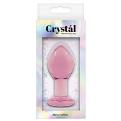 Crystal Premium Glass Plug Large-Pink - UABDSM