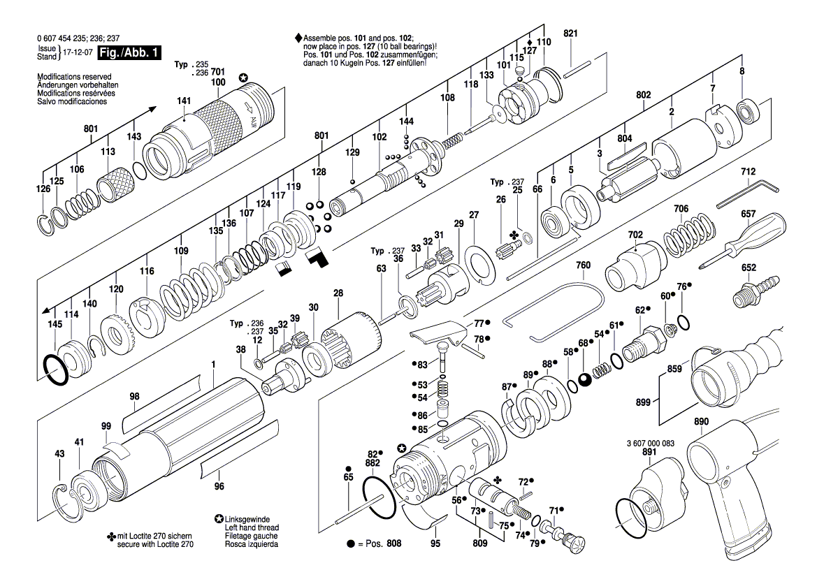 New Genuine Bosch 3607031524 Parts Set