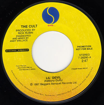 The Cult : Lil' Devil (7", Single, Promo)