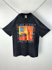 Men Vintage T-Shirts Saint "Nine Inch Nails" Rock Band Washed Distressed T-Shirts
