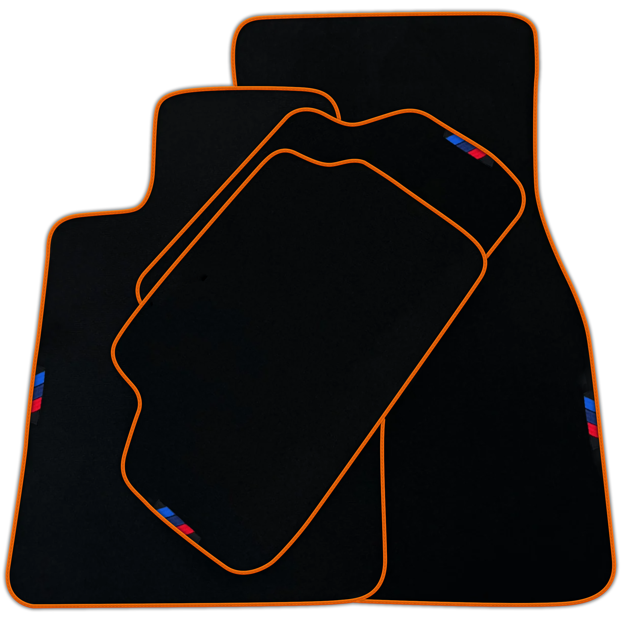 Black Mats For BMW 5 Series E61 Wagon | Red Trim | Various Trim Colors