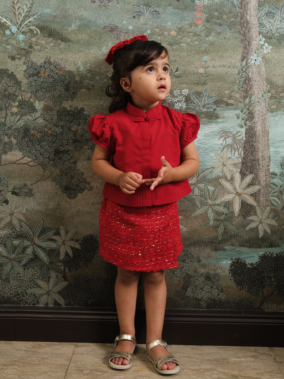 Oriental Sweetheart Set in Scarlet Red
