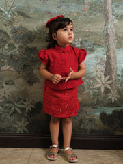 Oriental Sweetheart Set in Scarlet Red