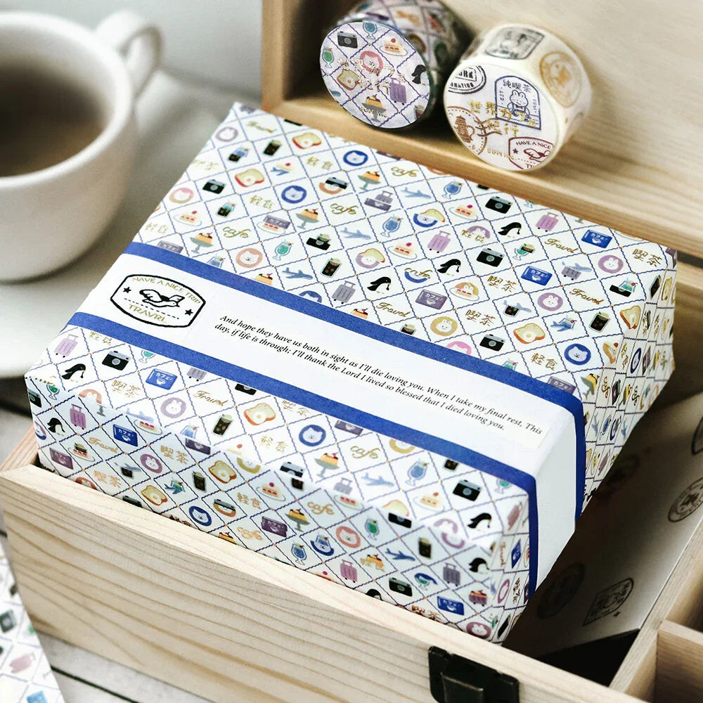 BGM 20mm Washi Tapes Set of 2 - Travel Japan & World Cafe Travelogue | papermindstationery.com