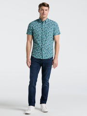 Slim Fit Floral Print Shirt (Wasabi)